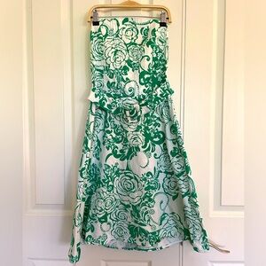 B Smart strapless floral dress